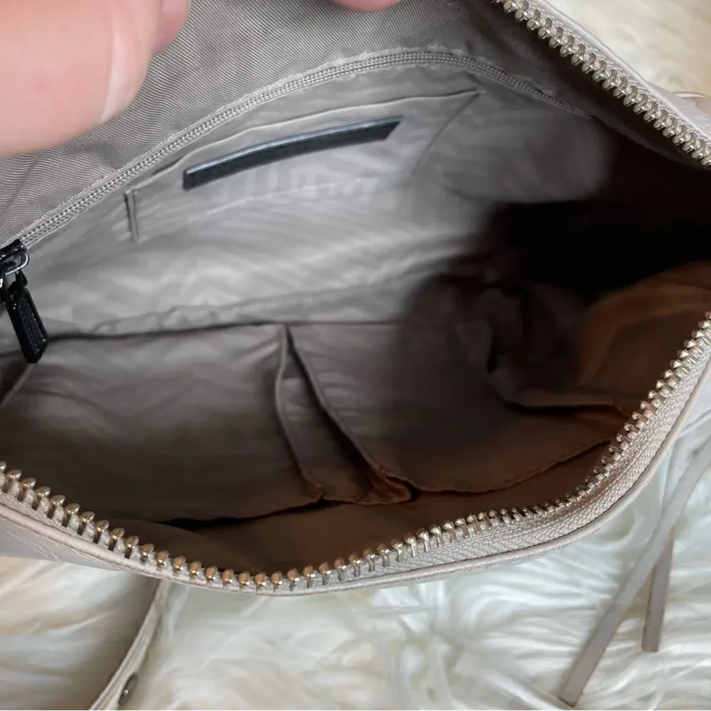 REBECCA MINKOFF Mini Mac Beige Leather Crossbody Shoulder Bag‎